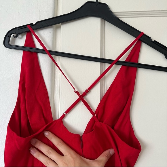 Reformation Bray Dress- Cherry red - Picture 6 of 12